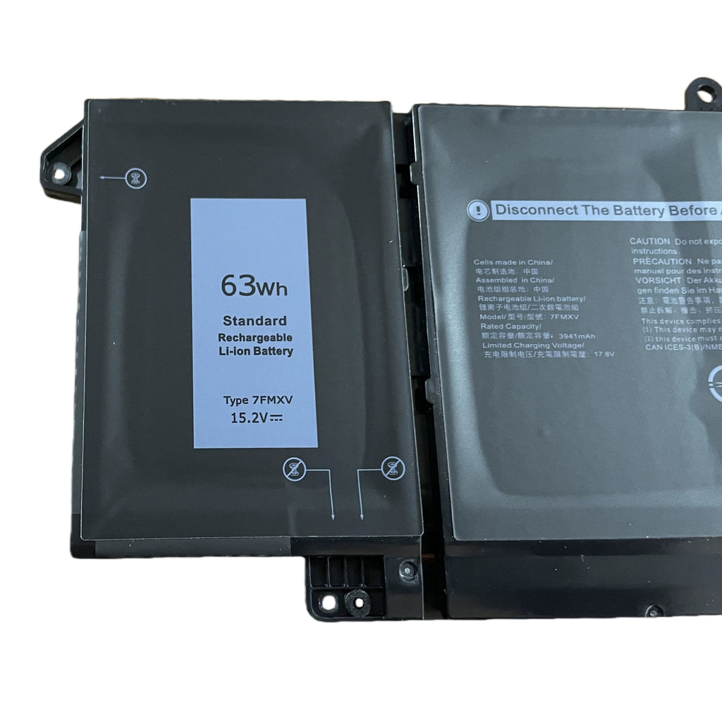 Dell Latitude 5320 7520 7320 7420 Replacement Battery 9JM71 7FMXV | 15.2V 63Wh
