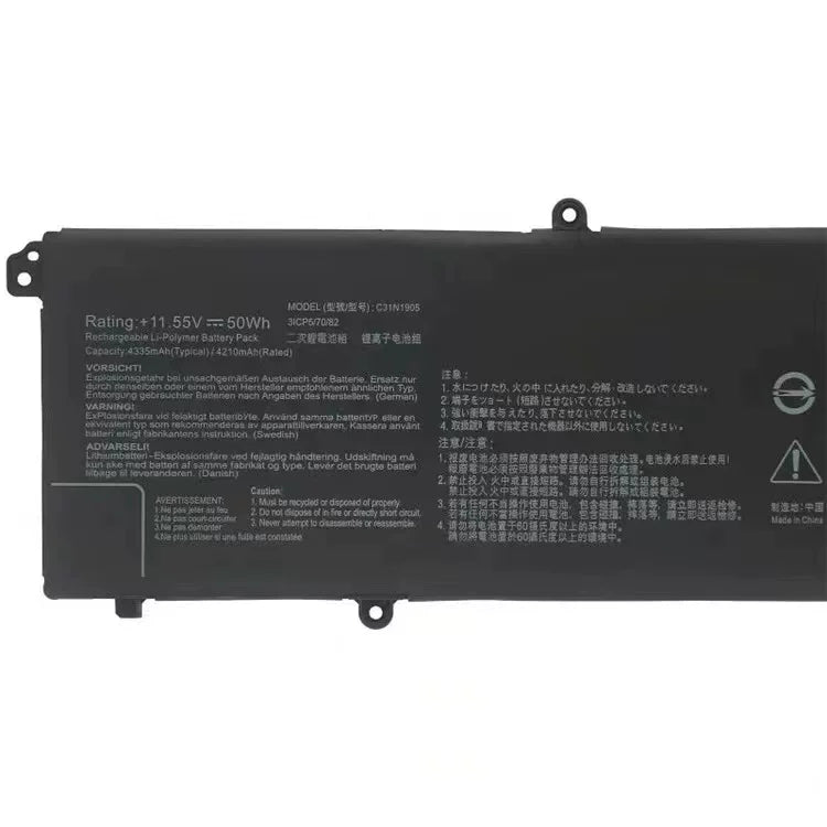 ASUS ADOL14FLC S4600F S5600F M3400QA M4600I Replacement Battery C31N1905 | 11.55V 50Wh