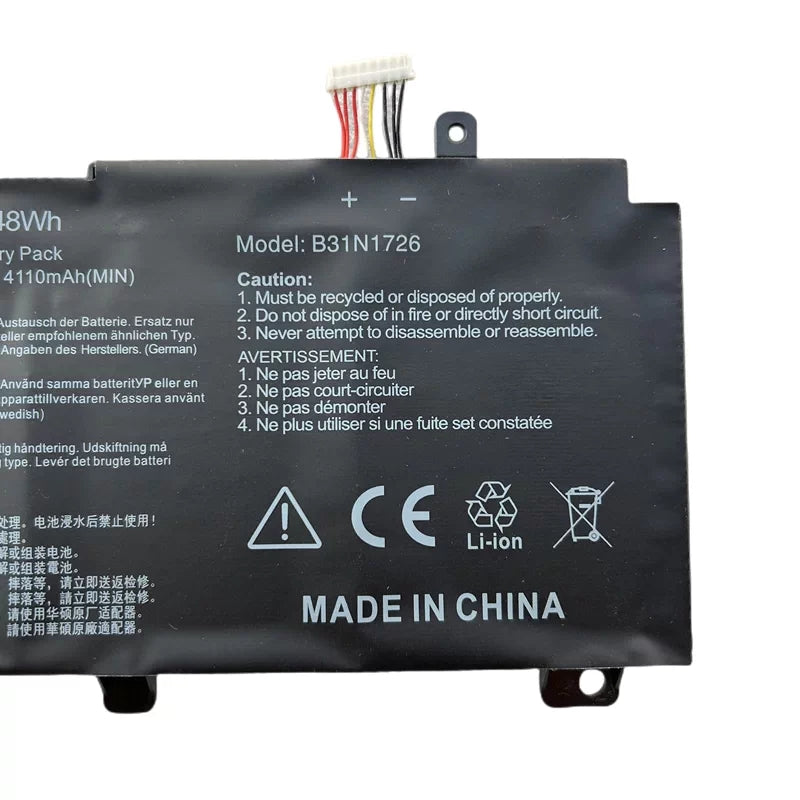 ASUS FX95G FX95DU FX80G FX86F FX86G FZ80GE Replacement Battery B31N1726 | 11.4V 48Wh