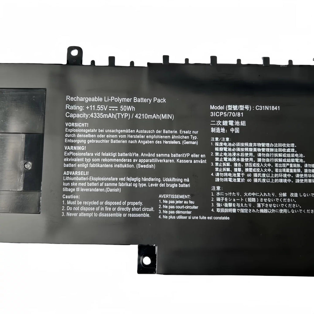 ASUS ZenBook UX434F UX463FA U3600F U4600F Q407I Replacement Battery C31N1841 | 11.55V 50Wh