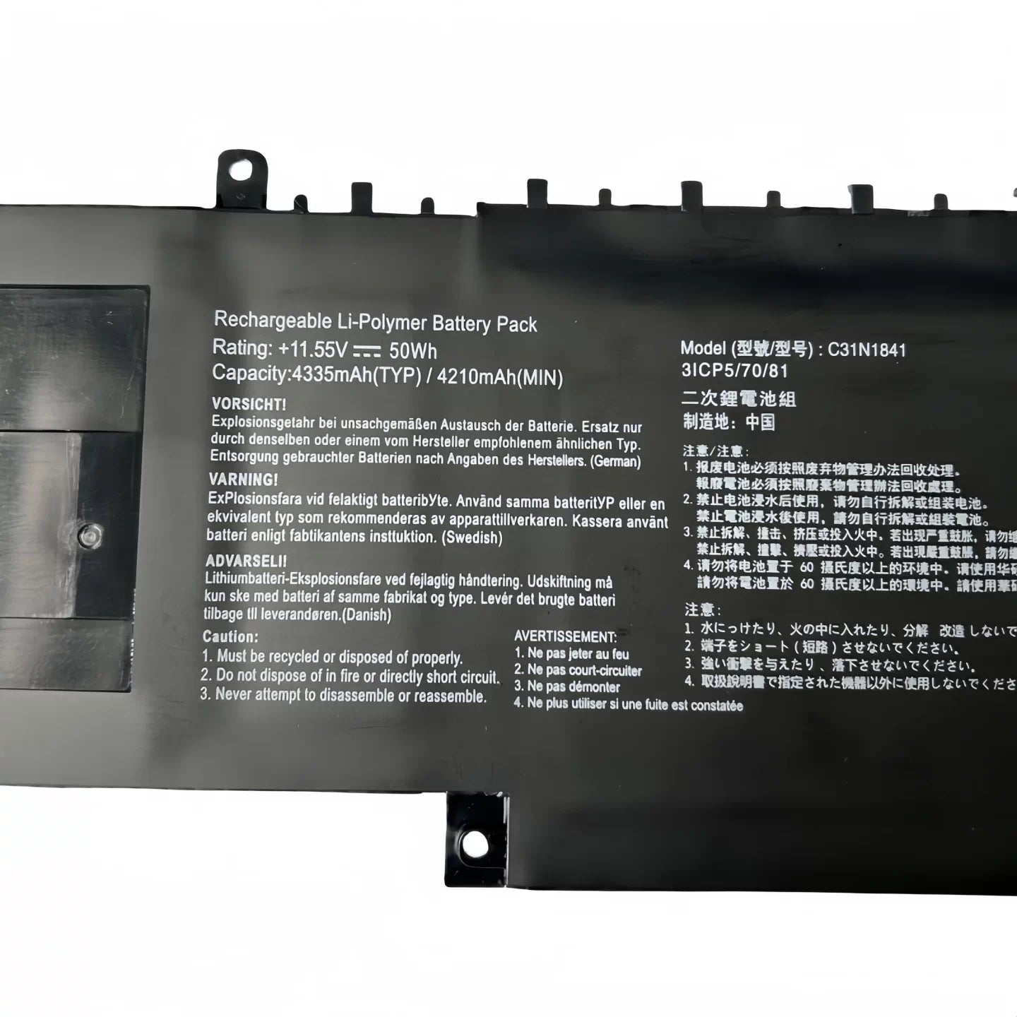 ASUS ZenBook UX434F UX463FA U3600F U4600F Q407I Replacement Battery C31N1841 | 11.55V 50Wh